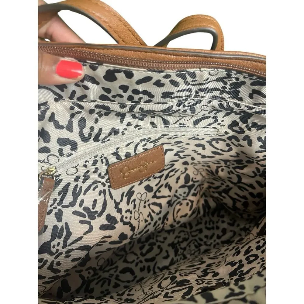 Jessica Simpson Vienna Sherpa Purse Pre Owned Medium Shoulder Bag Almond Brown